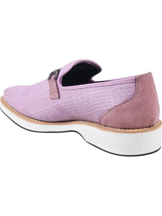 LIBERTYZENO Men\'s Lilac Canvas Textile Suede Leather Loafer Tuxedo Slip On Shoes main image 7